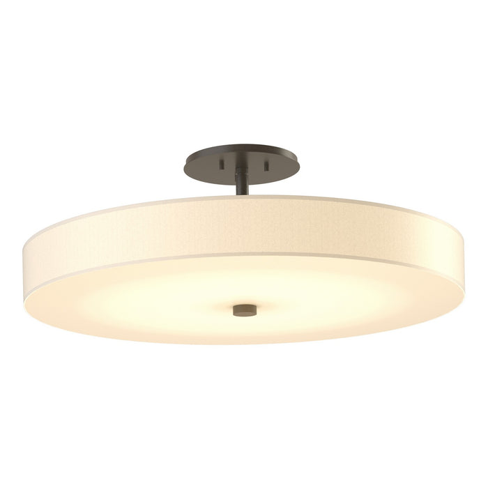 Disq Large LED Semi-Flush in Dark Smoke - 126805-LED-07-SH1970 by Hubbardton Forge