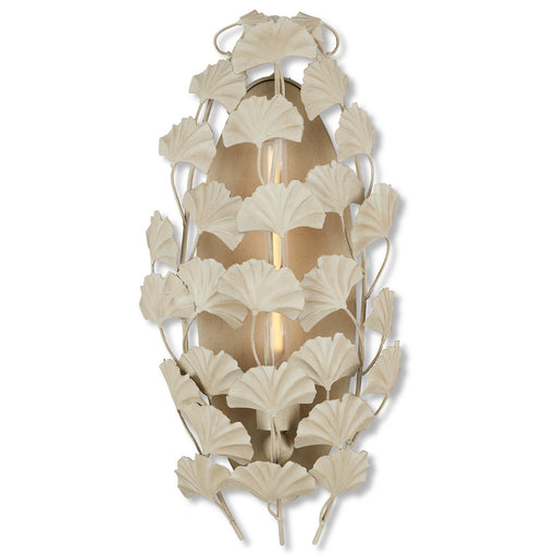 5000-0230 - Maidenhair 1-Light Wall Sconce in Antique Pearl by Currey and Company