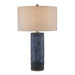 6000-0821 - Polka Dot 1-Light Table Lamp in Reactive Blue & Polished Brass by Currey and Company