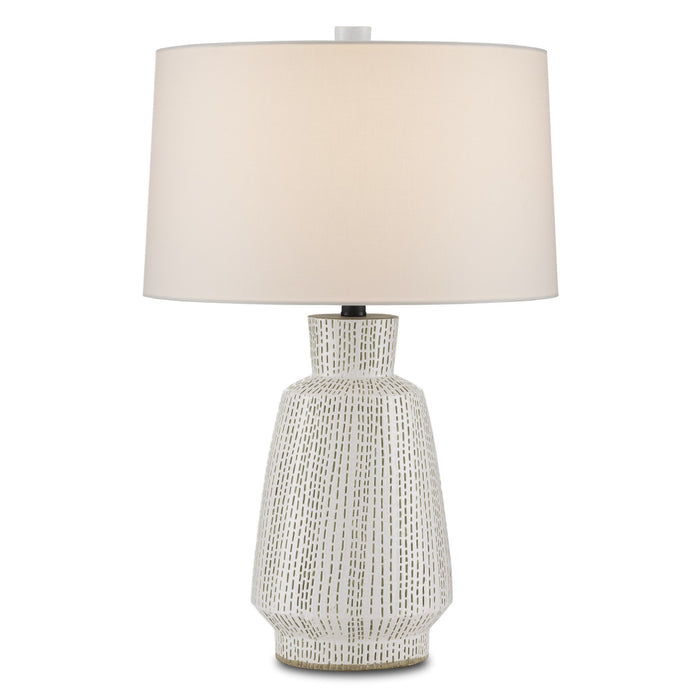 6000-0848 - Dash 1-Light Table Lamp in White & Green by Currey and Company