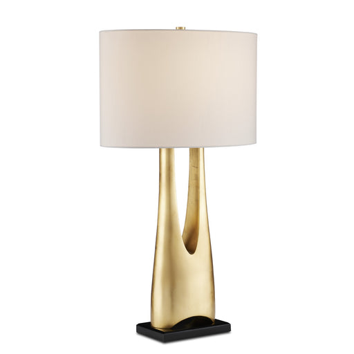 6000-0852 - La Porta 1-Light Table Lamp in Contemporary Gold Leaf & Black by Currey and Company