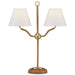 6000-0873 - Sirocco 2-Light Desk Lamp in Natural & Antique Brass by Currey and Company