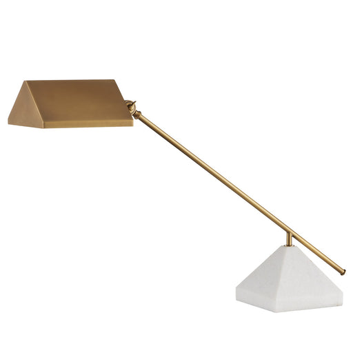 6000-0875 - Repertoire 1-Light Table Lamp in Antique Brass & White by Currey and Company