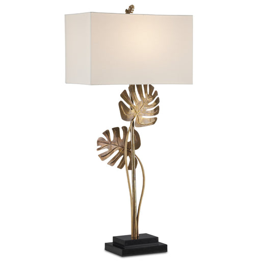 6000-0881 - Heirloom 1-Light Table Lamp in Antique Brass & Black by Currey and Company