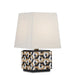 6000-0885 - Geo 1-Light Table Lamp in Black & White & Natural by Currey and Company