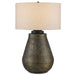 6000-0890 - Brigadier 1-Light Table Lamp in Antique Brass & Black & Whitewash by Currey and Company