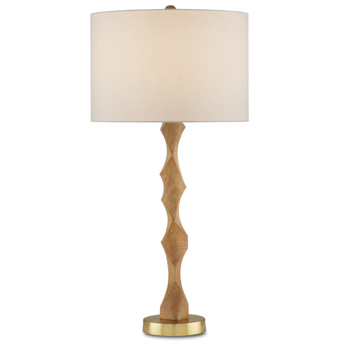 6000-0894 - Sunbird 1-Light Table Lamp in Natural & Brass by Currey and Company