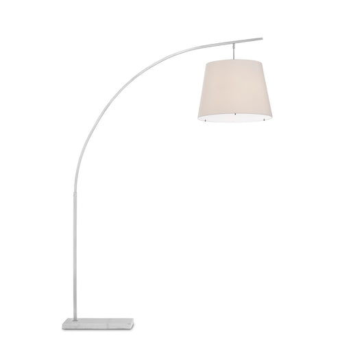 8000-0126 - Cloister 2-Light Floor Lamp in Brushed Nickel & White by Currey and Company