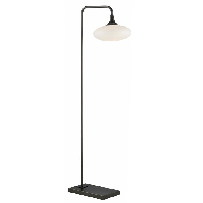 8000-0131 - Solfeggio 1-Light Floor Lamp in Oil Rubbed Bronze & Opaque White by Currey and Company