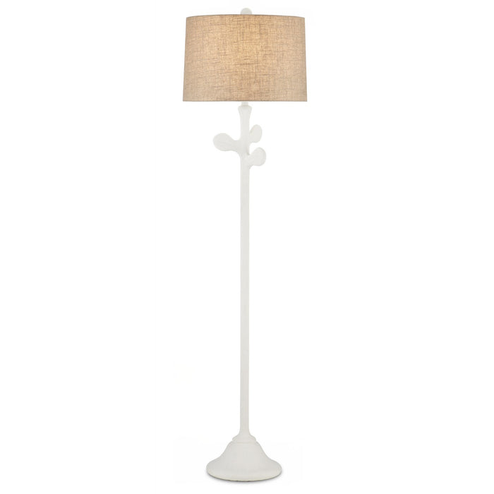 8000-0133 - Charny 1-Light Floor Lamp in Gesso White by Currey and Company