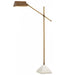 8000-0134 - Repertoire 1-Light Floor Lamp in Antique Brass & White by Currey and Company