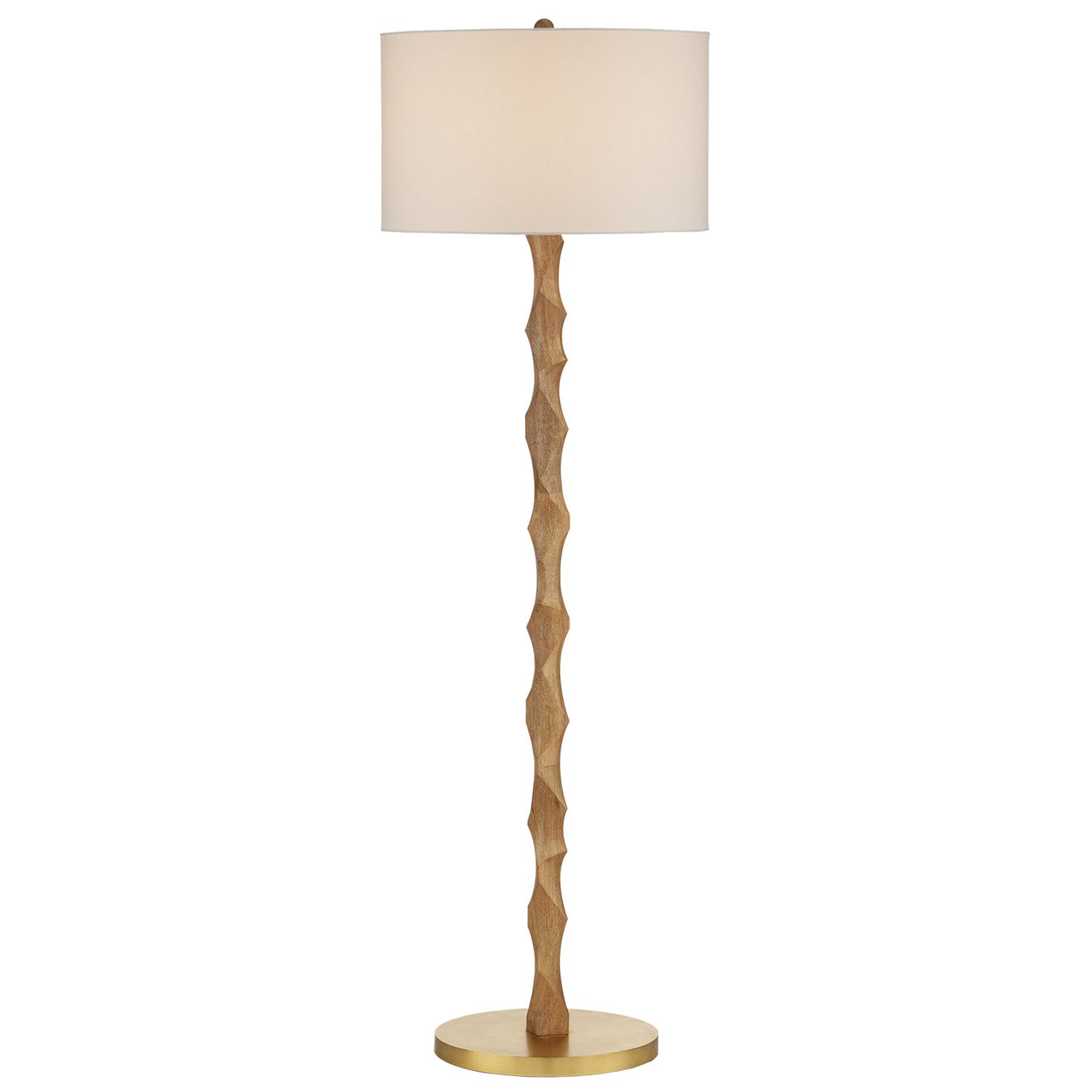 8000-0135 - Sunbird 1-Light Floor Lamp in Natural & Brass by Currey and Company