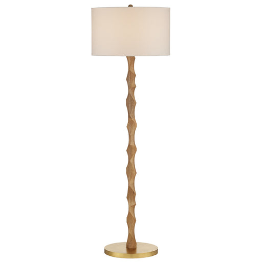 8000-0135 - Sunbird 1-Light Floor Lamp in Natural & Brass by Currey and Company