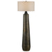 8000-0136 - Brigadier 1-Light Floor Lamp in Antique Brass & Black & Whitewash by Currey and Company