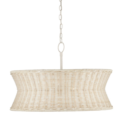 9000-0992 - Phebe 4-Light Chandelier in Bleached Natural & Vanilla by Currey and Company