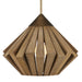 9000-0995 - Plunge 1-Light Pendant in Brass & Toffee by Currey and Company