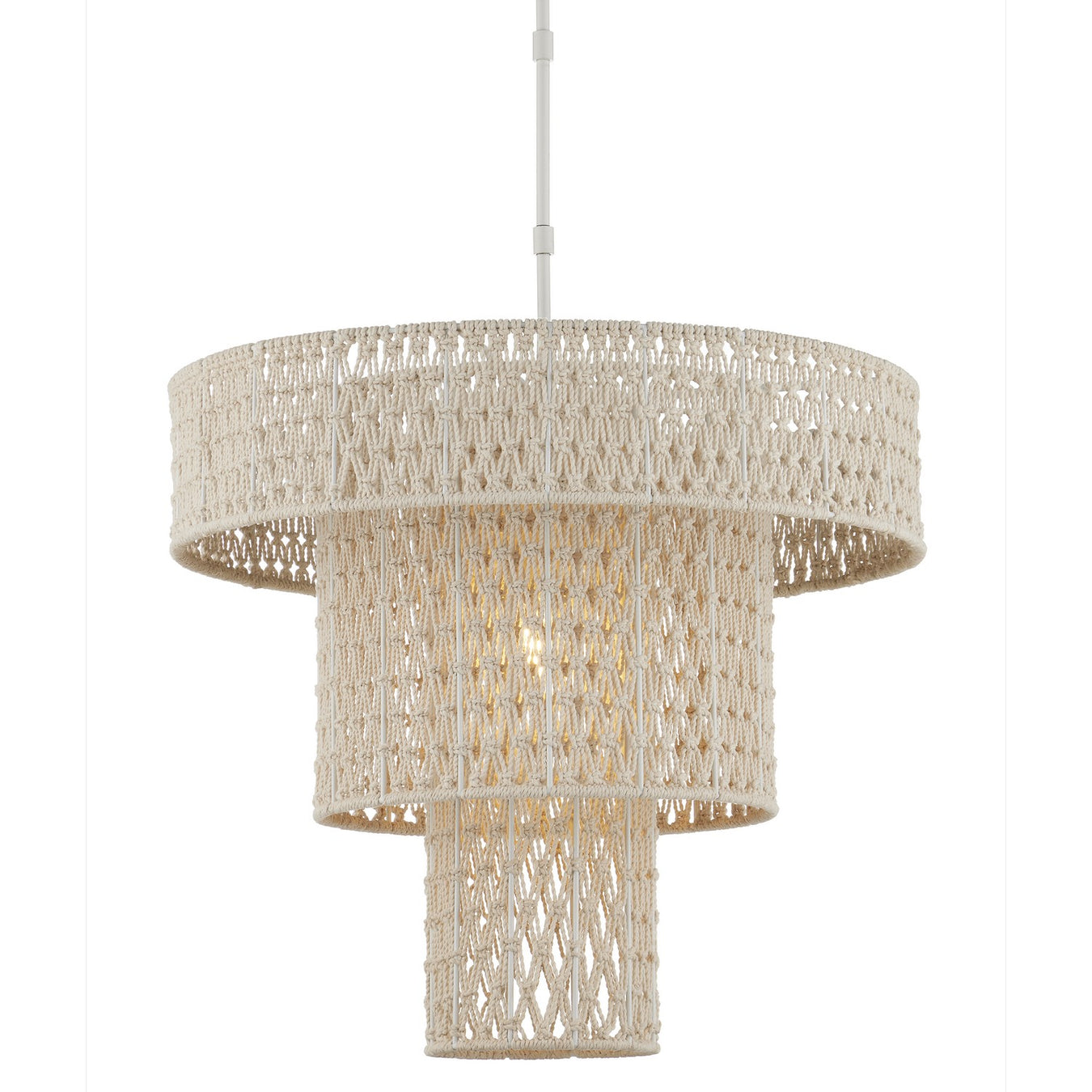 9000-1076 - Counterculture 1-Light Chandelier in Natural & White by Currey and Company