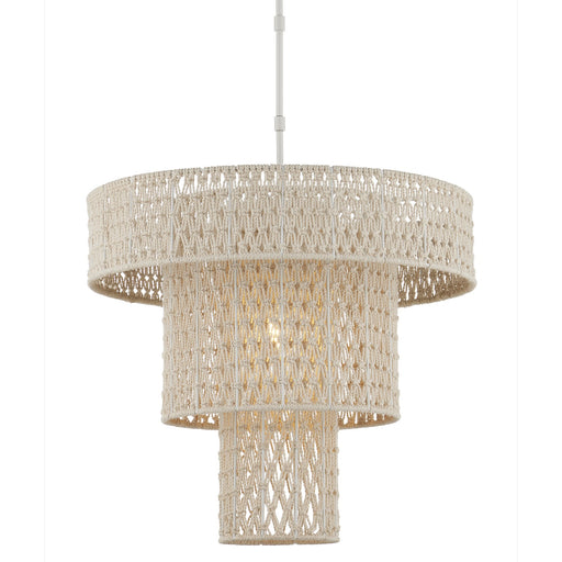 9000-1076 - Counterculture 1-Light Chandelier in Natural & White by Currey and Company