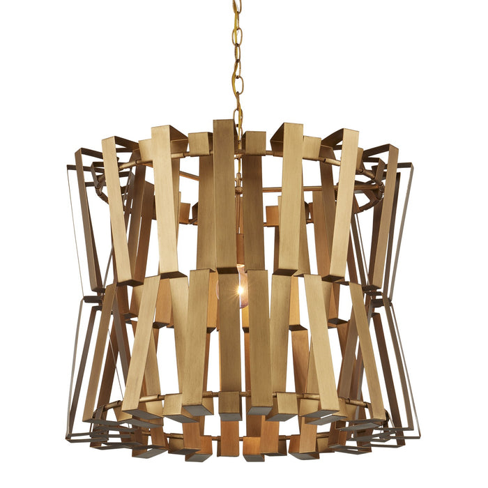 9000-1079 - Chaconne 1-Light Chandelier in Brass by Currey and Company