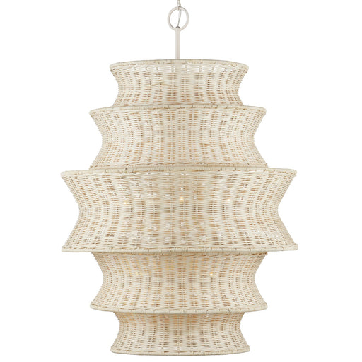 9000-1083 - Phebe 9-Light Chandelier in Bleached Natural & Vanilla by Currey and Company