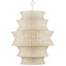 9000-1083 - Phebe 9-Light Chandelier in Bleached Natural & Vanilla by Currey and Company