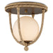 Passageway One Light Flush Mount in Natural/Dorado Gold/Frosted White