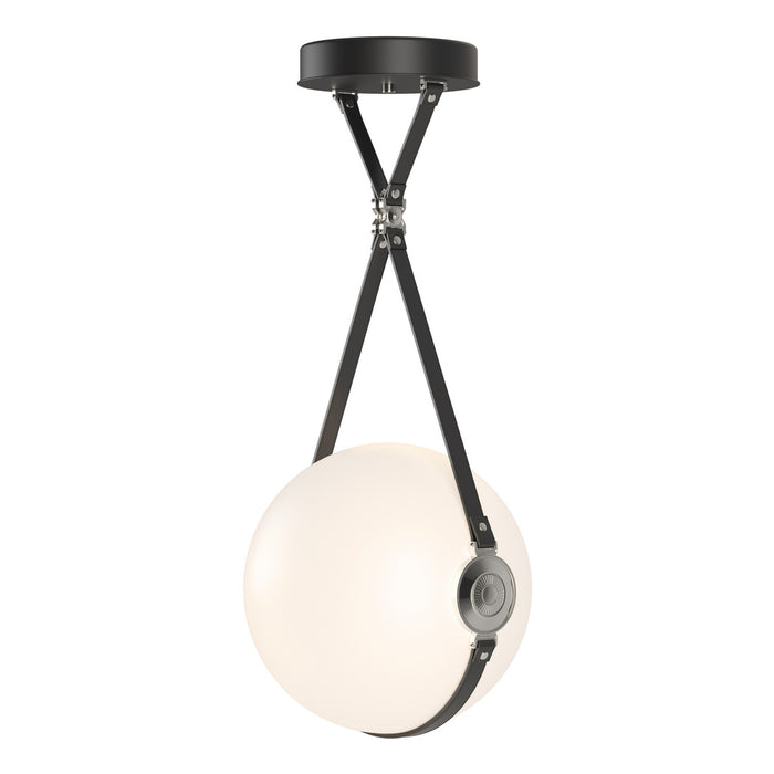 Derby Large LED Pendant in Black with Polished Nickel Accent - 131042-LED-STND-10-24-LK-NL-GG0680 by Hubbardton Forge