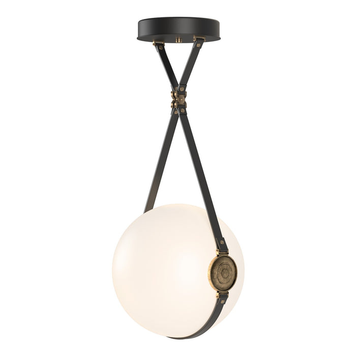 Derby Large LED Pendant in Black with Antique Brass Accent - 131042-LED-STND-10-27-LK-NL-GG0680 by Hubbardton Forge