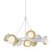 Brooklyn 9-Light Double Shade Ring Pendant in White with Modern Brass Accent - 131068-SKT-MULT-02-86-GG0711 by Hubbardton Forge