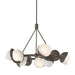 Brooklyn 9-Light Double Shade Ring Pendant in Bronze with White Accent - 131068-SKT-MULT-05-02-GG0711 by Hubbardton Forge