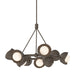 Brooklyn 9-Light Double Shade Ring Pendant in Bronze with Bronze Accent - 131068-SKT-MULT-05-05-GG0711 by Hubbardton Forge