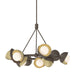 Brooklyn 9-Light Double Shade Ring Pendant in Bronze with Modern Brass Accent - 131068-SKT-MULT-05-86-GG0711 by Hubbardton Forge