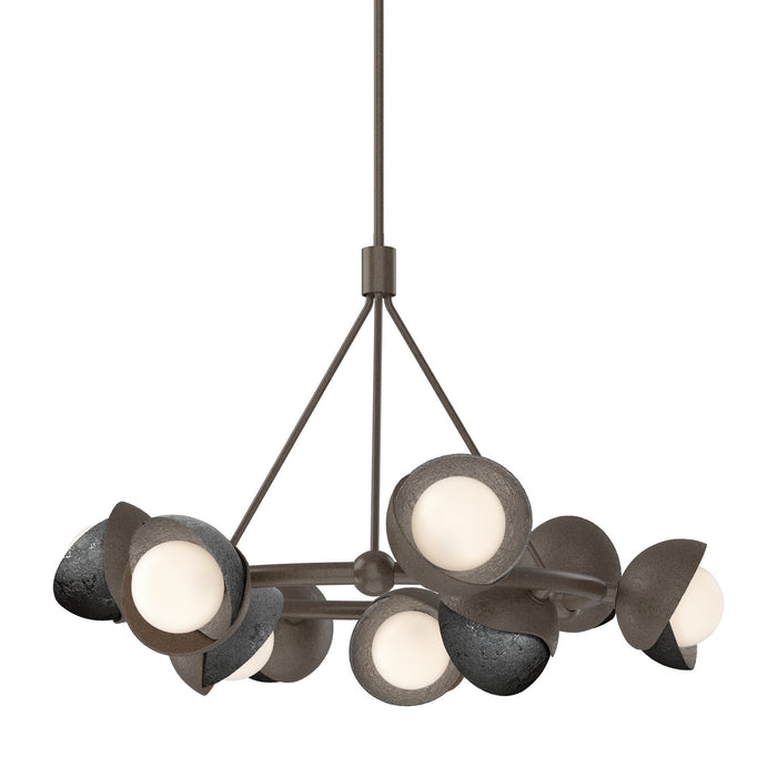 Brooklyn 9-Light Double Shade Ring Pendant in Bronze with Ink Accent - 131068-SKT-MULT-05-89-GG0711 by Hubbardton Forge