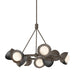 Brooklyn 9-Light Double Shade Ring Pendant in Bronze with Ink Accent - 131068-SKT-MULT-05-89-GG0711 by Hubbardton Forge