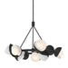 Brooklyn 9-Light Double Shade Ring Pendant in Black with White Accent - 131068-SKT-MULT-10-02-GG0711 by Hubbardton Forge