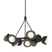 Brooklyn 9-Light Double Shade Ring Pendant in Black with Dark Smoke Accent - 131068-SKT-MULT-10-07-GG0711 by Hubbardton Forge