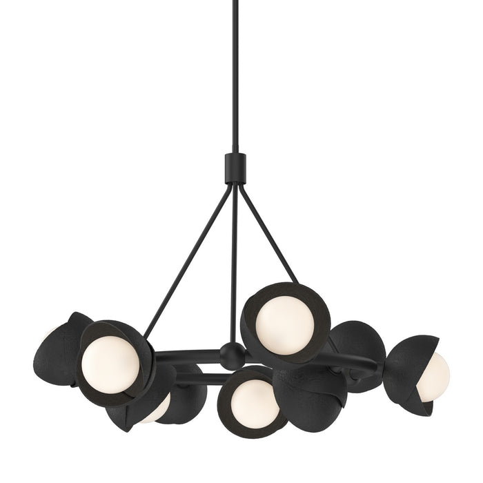 Brooklyn 9-Light Double Shade Ring Pendant in Black with Black Accent - 131068-SKT-MULT-10-10-GG0711 by Hubbardton Forge