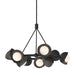 Brooklyn 9-Light Double Shade Ring Pendant in Black with Oil Rubbed Bronze Accent - 131068-SKT-MULT-10-14-GG0711 by Hubbardton Forge