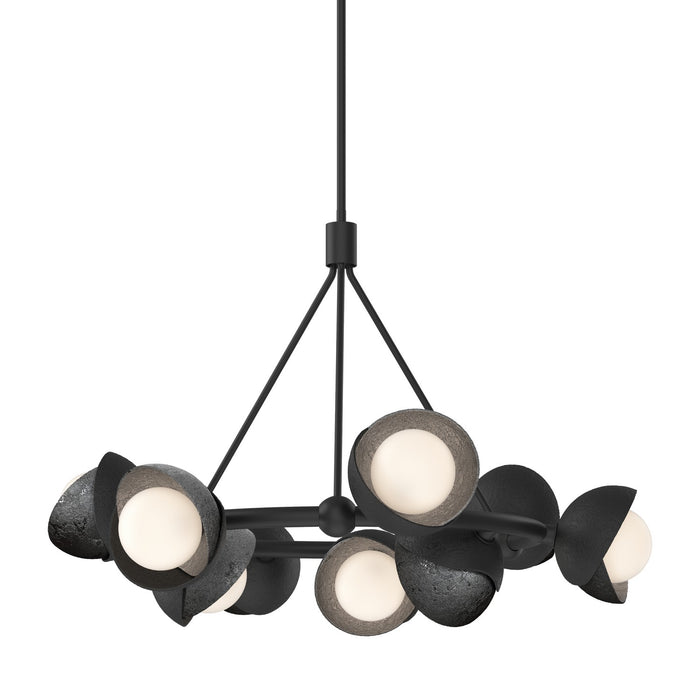 Brooklyn 9-Light Double Shade Ring Pendant in Black with Ink Accent - 131068-SKT-MULT-10-89-GG0711 by Hubbardton Forge