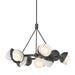 Brooklyn 9-Light Double Shade Ring Pendant in Oil Rubbed Bronze with White Accent - 131068-SKT-MULT-14-02-GG0711 by Hubbardton Forge