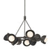 Brooklyn 9-Light Double Shade Ring Pendant in Oil Rubbed Bronze with Black Accent - 131068-SKT-MULT-14-10-GG0711 by Hubbardton Forge