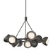 Brooklyn 9-Light Double Shade Ring Pendant in Oil Rubbed Bronze with Ink Accent - 131068-SKT-MULT-14-89-GG0711 by Hubbardton Forge