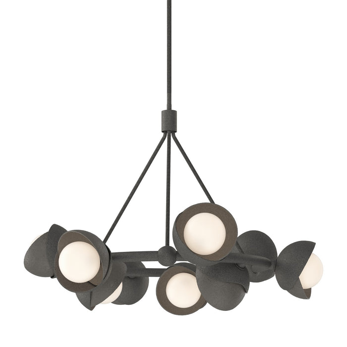 Brooklyn 9-Light Double Shade Ring Pendant in Natural Iron with Dark Smoke Accent - 131068-SKT-MULT-20-07-GG0711 by Hubbardton Forge