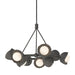 Brooklyn 9-Light Double Shade Ring Pendant in Natural Iron with Dark Smoke Accent - 131068-SKT-MULT-20-07-GG0711 by Hubbardton Forge