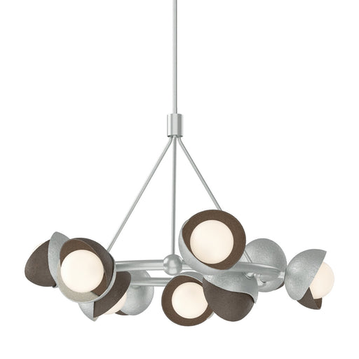 Brooklyn 9-Light Double Shade Ring Pendant in Vintage Platinum with Bronze Accent - 131068-SKT-MULT-82-05-GG0711 by Hubbardton Forge