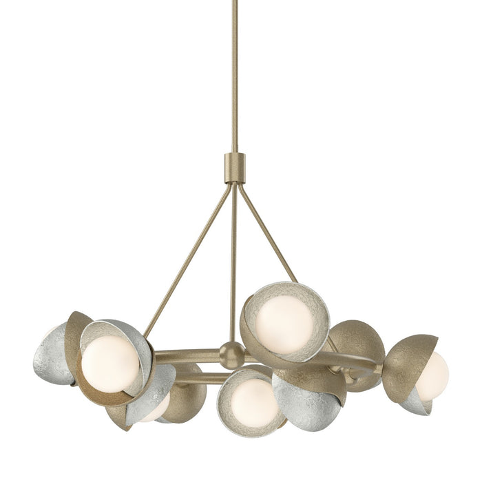 Brooklyn 9-Light Double Shade Ring Pendant in Soft Gold with Sterling Accent - 131068-SKT-MULT-84-85-GG0711 by Hubbardton Forge