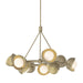 Brooklyn 9-Light Double Shade Ring Pendant in Soft Gold with Modern Brass Accent - 131068-SKT-MULT-84-86-GG0711 by Hubbardton Forge