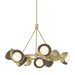 Brooklyn 9-Light Double Shade Ring Pendant in Modern Brass with Bronze Accent - 131068-SKT-MULT-86-05-GG0711 by Hubbardton Forge