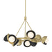 Brooklyn 9-Light Double Shade Ring Pendant in Modern Brass with Black Accent - 131068-SKT-MULT-86-10-GG0711 by Hubbardton Forge