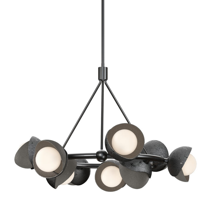 Brooklyn 9-Light Double Shade Ring Pendant in Ink with Dark Smoke Accent - 131068-SKT-MULT-89-07-GG0711 by Hubbardton Forge